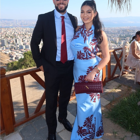 Lady Pipa Sienna Blue and Brown Floral Dress - Picture 5 of 7